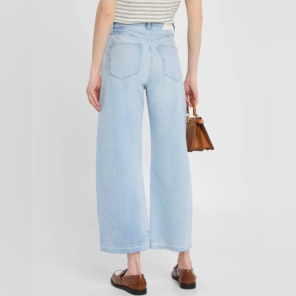 NWT PAIGE Arellia Wide Undone Hem High Waist Ankle Barrel Jeans, Fernanda 26 - Picture 4 of 14